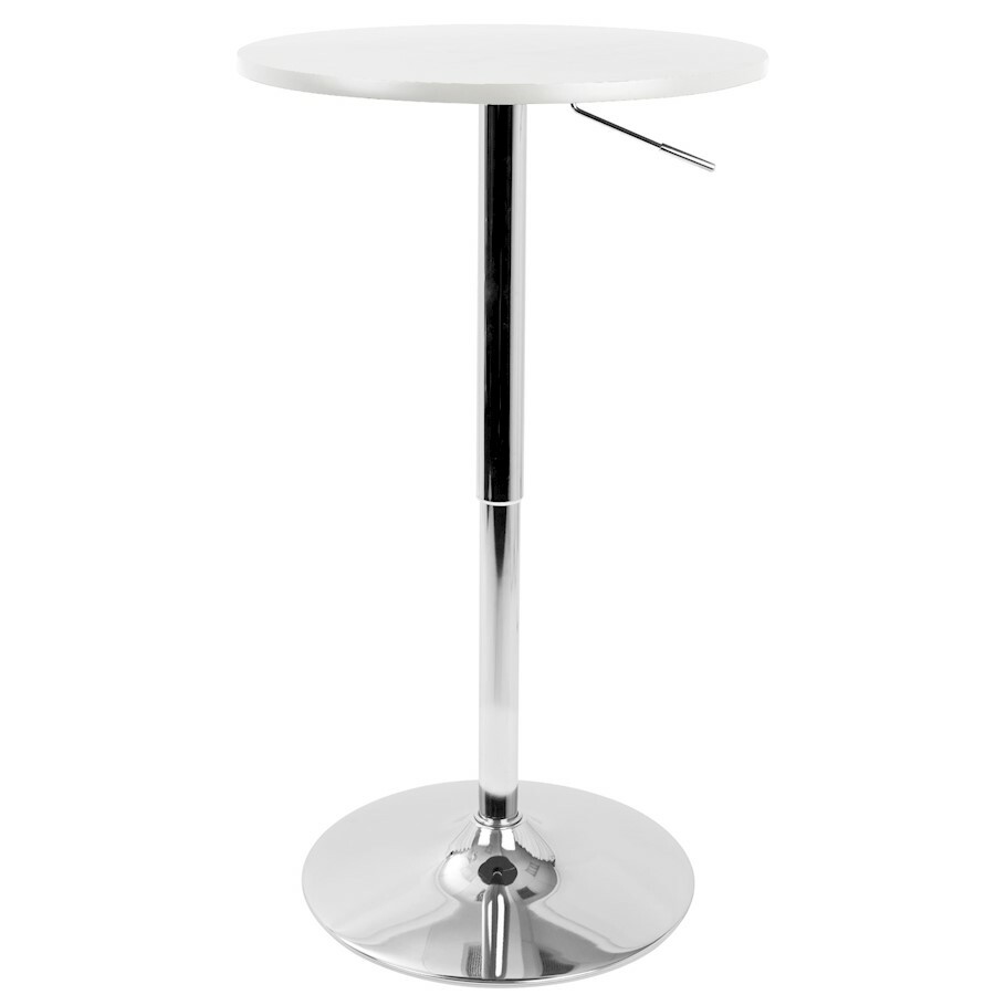 LumiSource Adjustable Bar Table, White - BT-ADJ23TWW