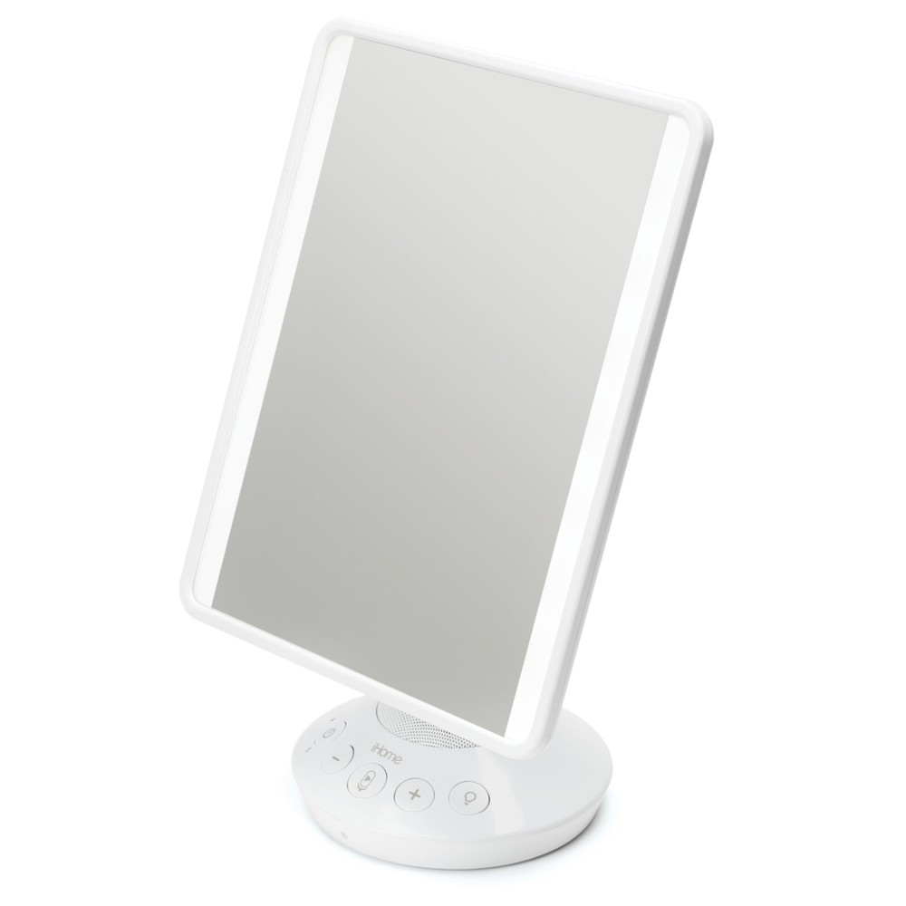 iHome Freestanding Mirror with Bluetooth Audio, LED Lighting, (Box Damaged)