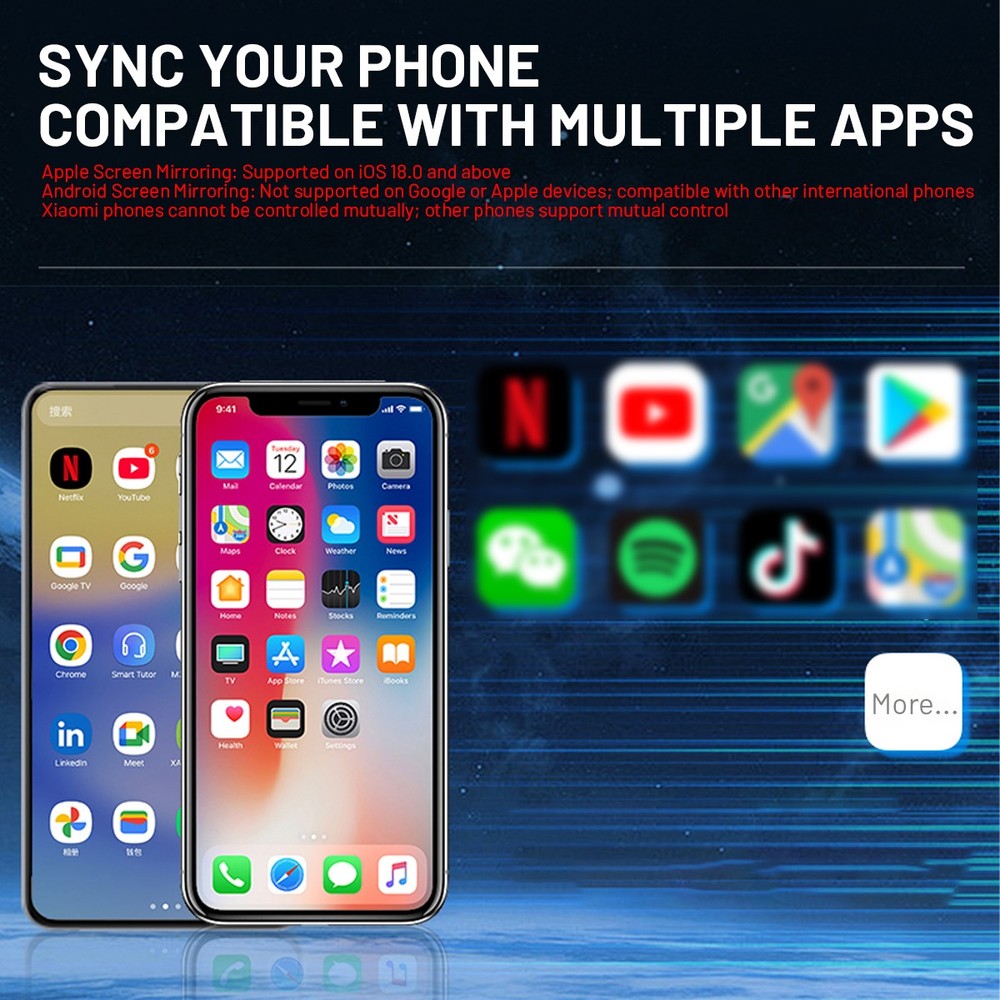 4-IN-1 Mini CarPlay Adapter Wireless CarPlay & Android Auto Mirror Link AirPlay