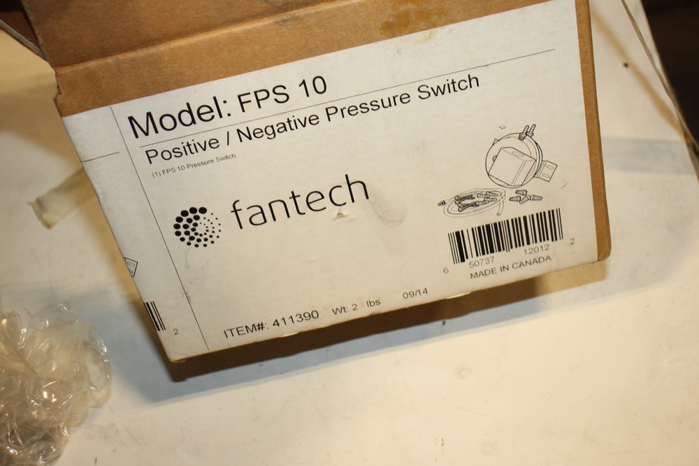 Fantech FPS 10 Positive/Negative Pressure Switch 411390