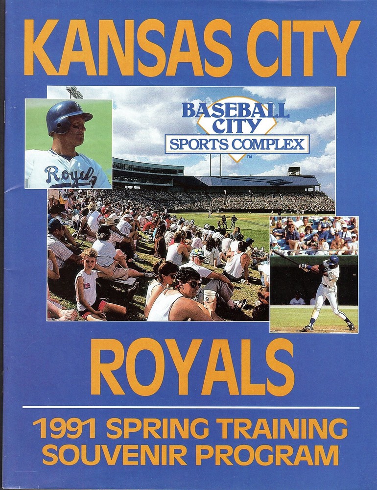 1991 SPRING  ROYALS vs RANGERS  SCORECARD MAGAZINE PROGRAM  EX-MINT +