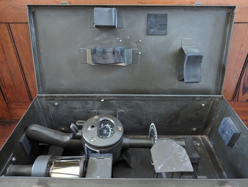 vintage military anemometer wind meter