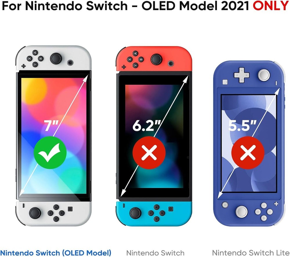(2 Pack) Tempered Glass Screen Protector for Nintendo Switch (OLED Model) 2021