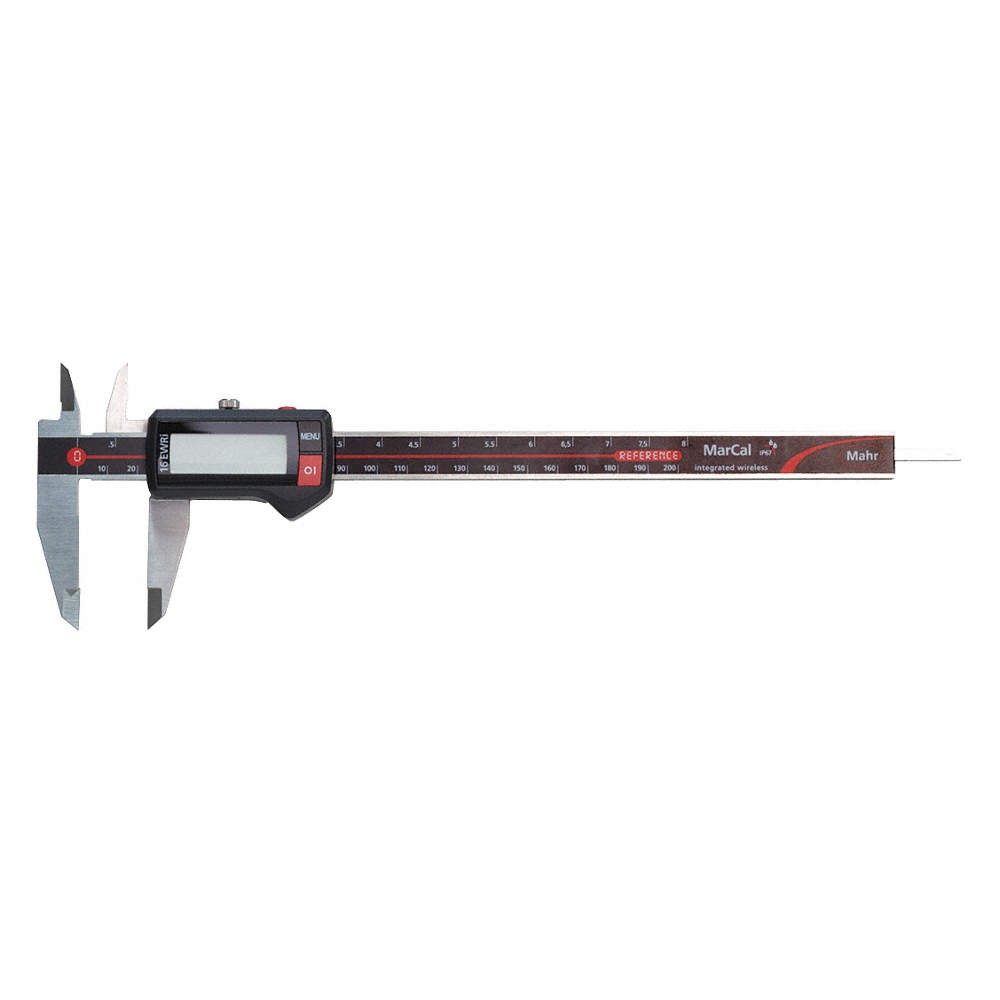 MAHR 4103404 Digital Caliper,Wireless,200mm Range,SS 45PG45