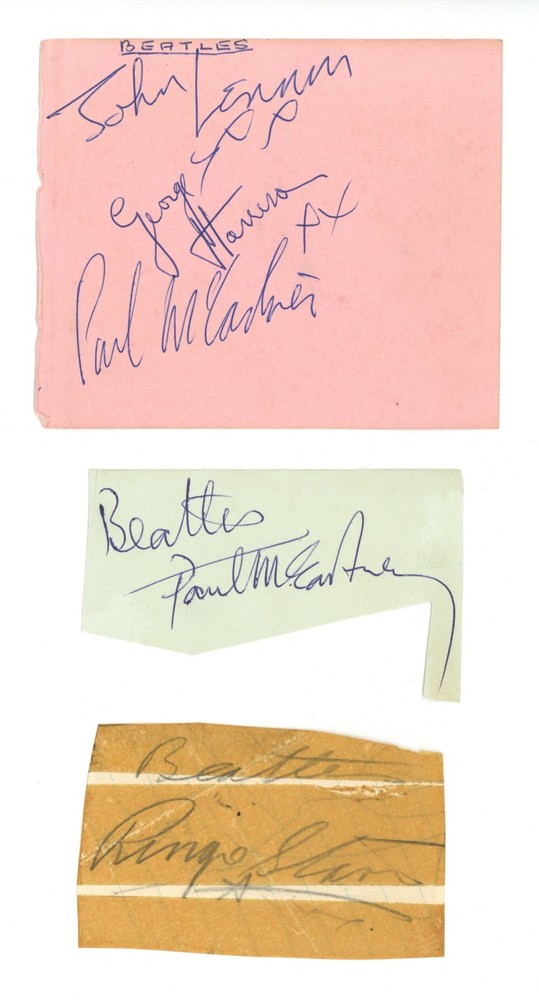 The Beatles Autographs Mansfield 1963