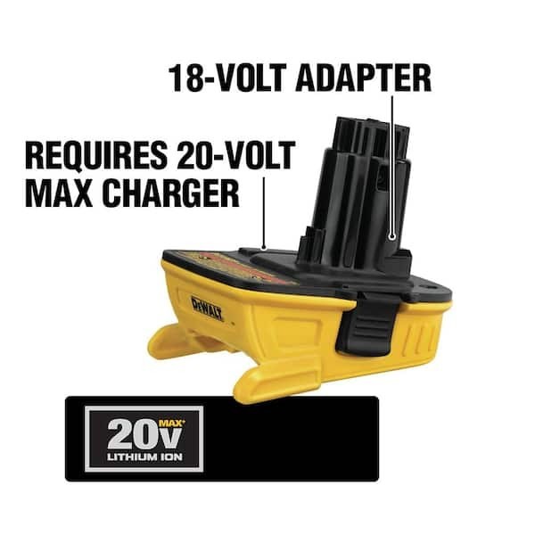 DEWALT 20V MAX Lithium-Ion Battery Adapter for 18V Tools Systems