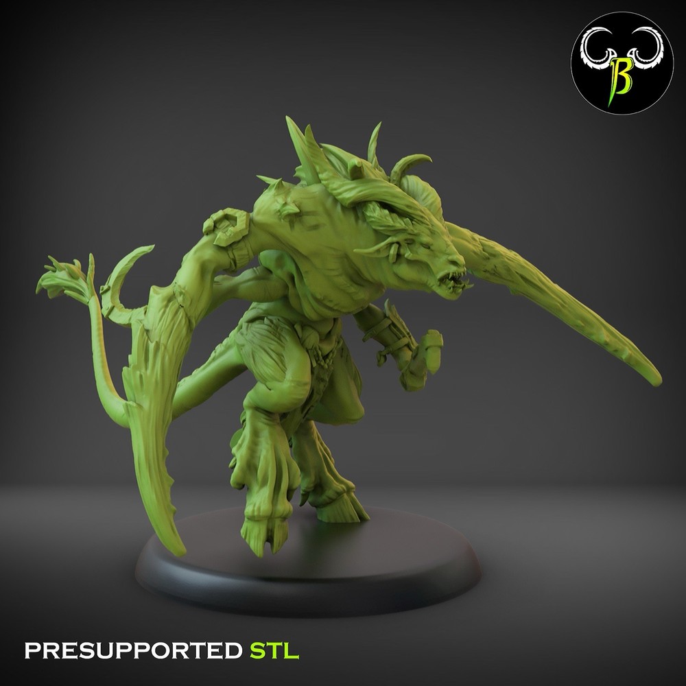 7 Herd Mutants, Fallen Beasts, 3D Printed ClayBeastCreation