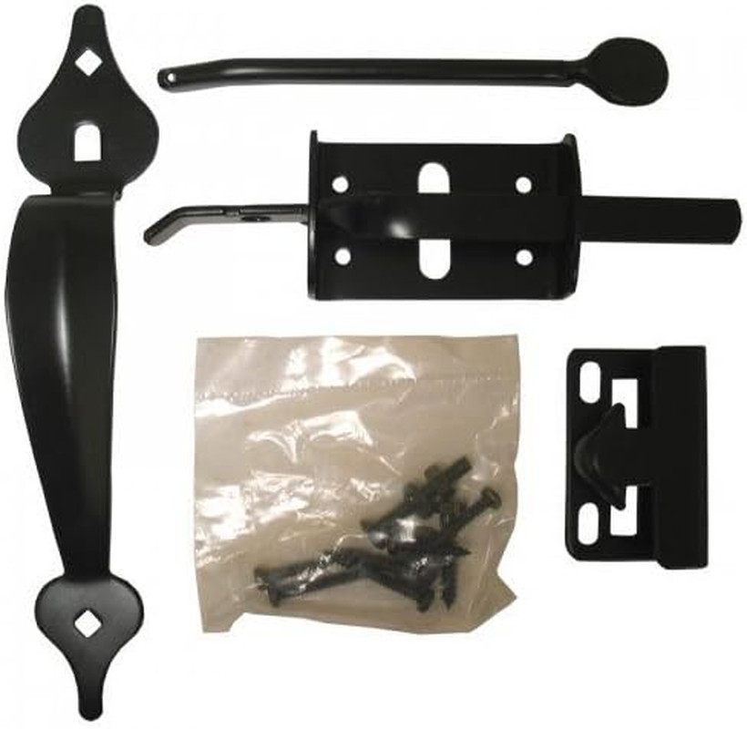 Black Galvanized Steel 6" Thumb Latch - Gate Hardware