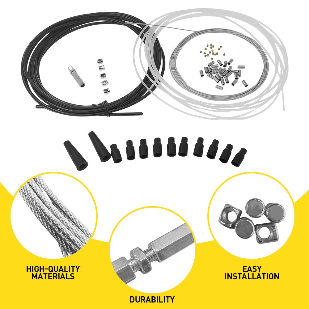 5 Metres Motorcycle DIY Throttle Cable Replace Kit Nipples Ferrules Universal