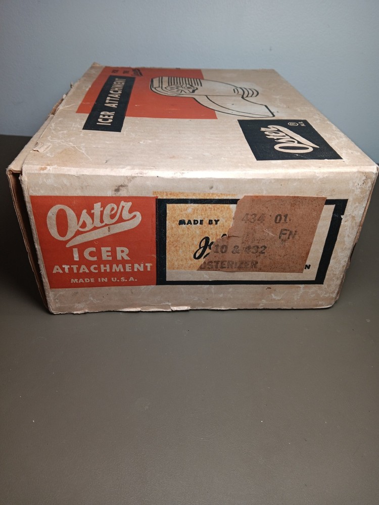Vintage Oster Icer Attachment For Osterizer With Original Box Pre-Owned