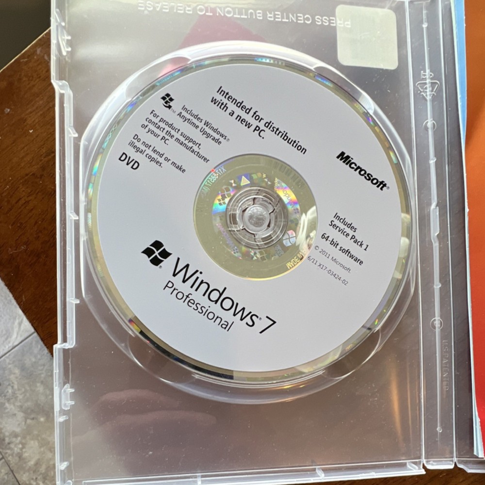 Microsoft Windows 7 Professional OEM DVD English Operating System Software x64