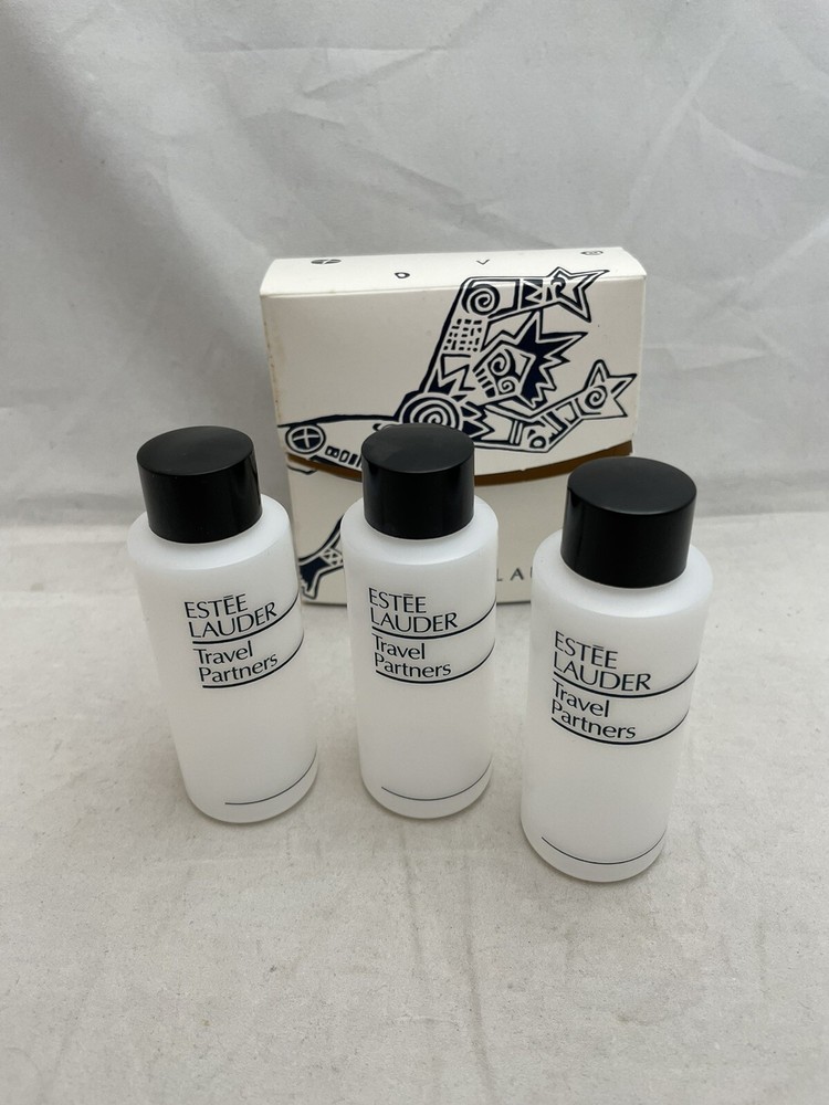 Estee Lauder Travel Partners Empty Plastic Bottles Set Box for Shampoo for Soap