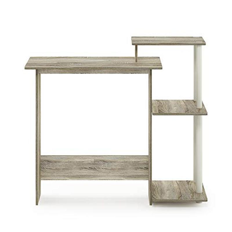 Home Laptop Notebook Computer Desk with Square Shelves Writing Study Workstation