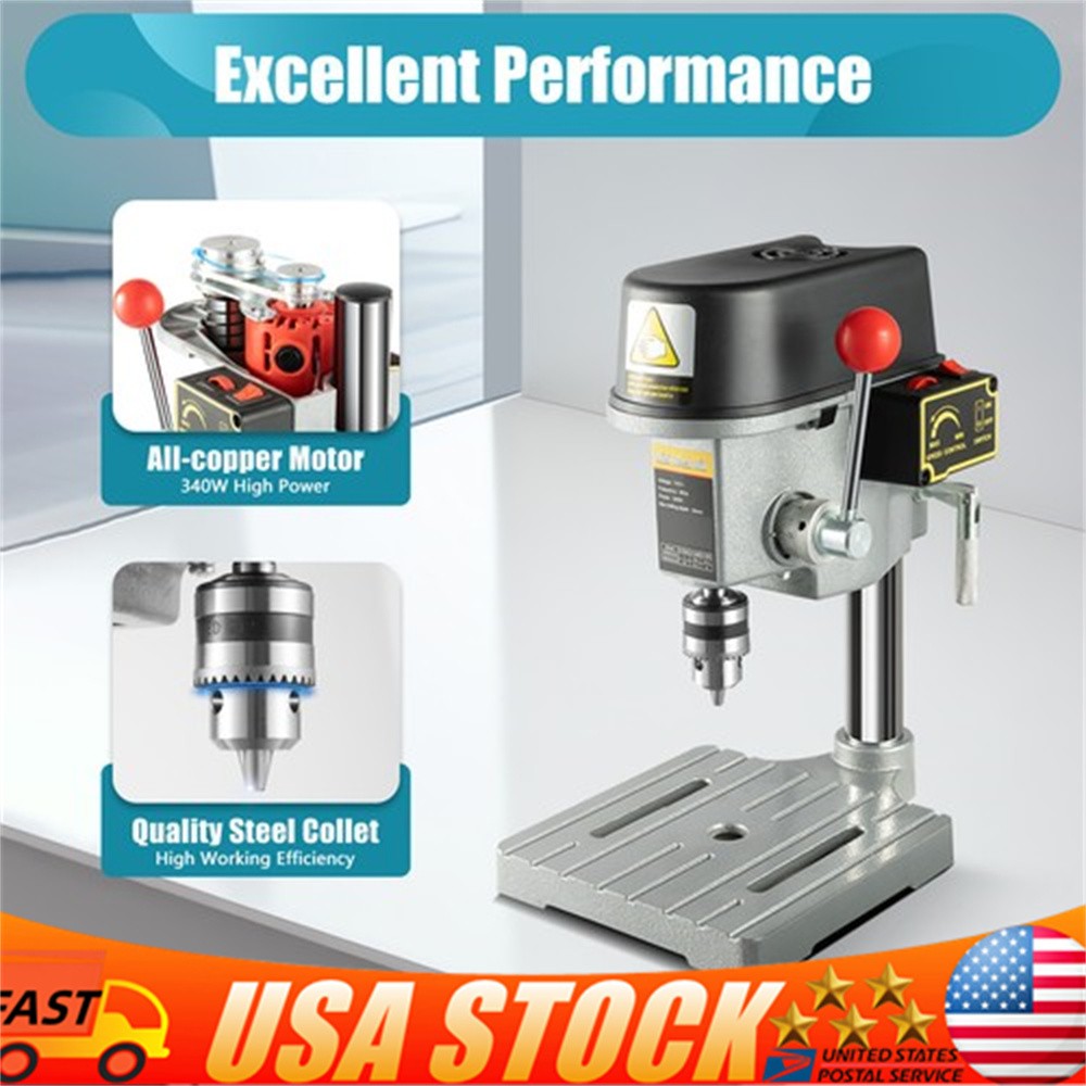Portable Drill Press Electric Mini Drill Press Bench Small Benchtop Drill Press