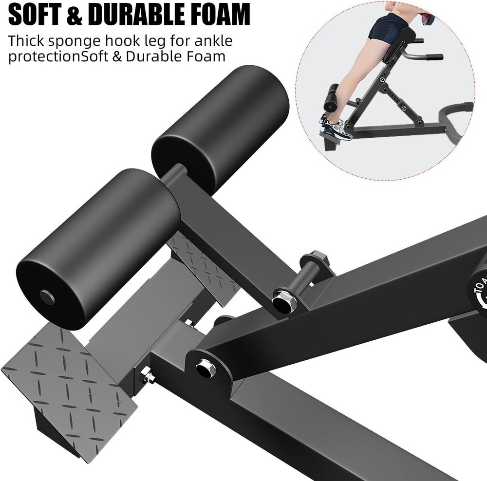 w/ Angle Height Adjust Roman Chair Back Extension Machine Multi-Functional Bench