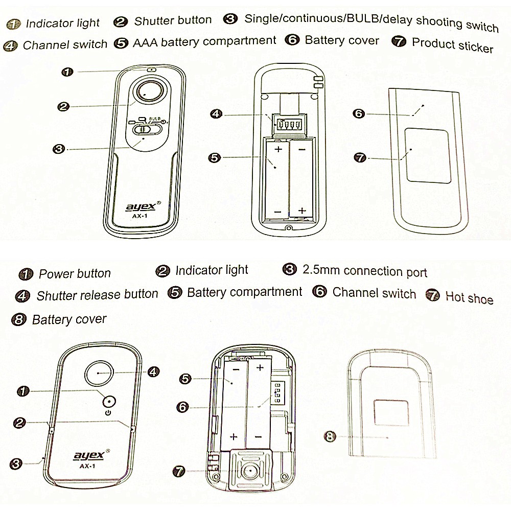 Wireless Remote Control Shutter Release replace MC-DC3 for Nikon Z5 II & Z50 II