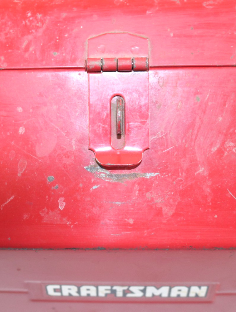 Craftsman Metal Tool Box Red with Handle, Lockable, Organizer Tray