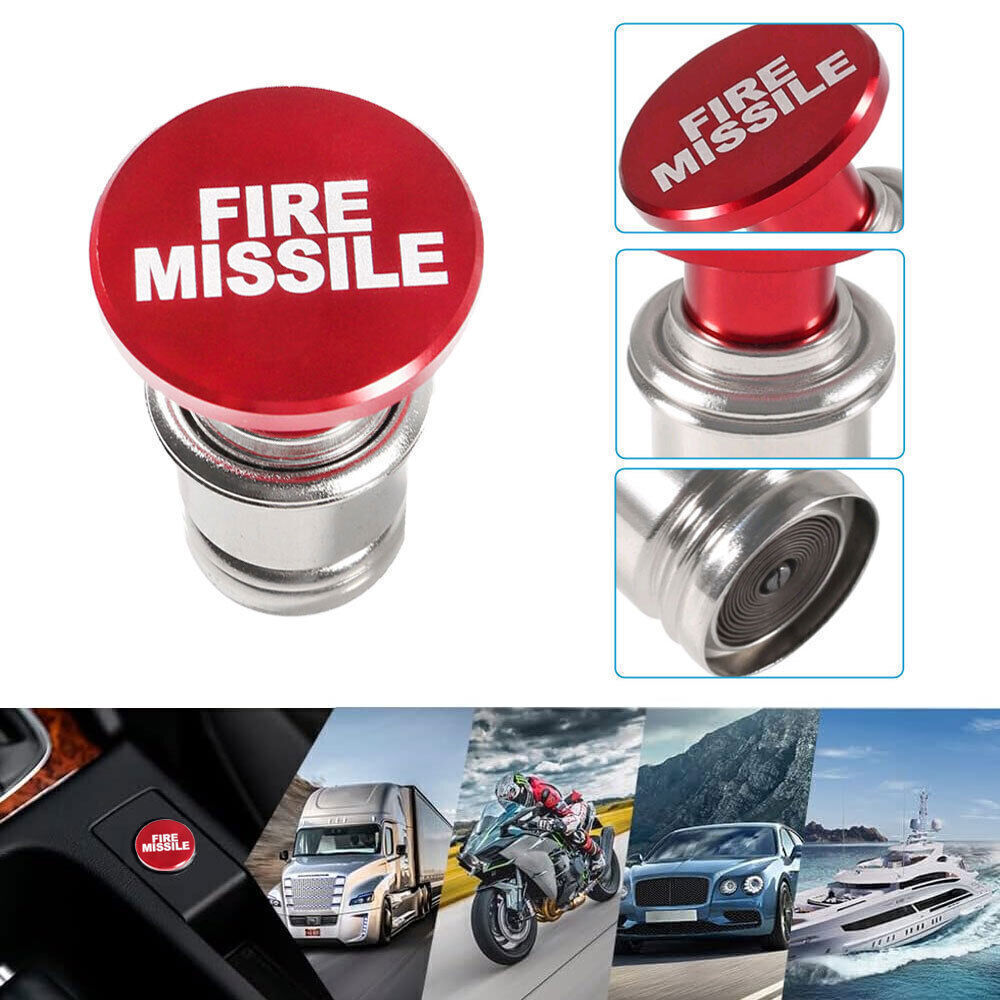 Car Cigarette Lighter FIRE MISSILE Button Replacement 12V Push Button Universal