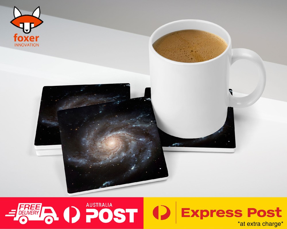 COASTER COFFEE DRINKING MAT|SPIRAL GALAXY STARS SPACE GRAVITY