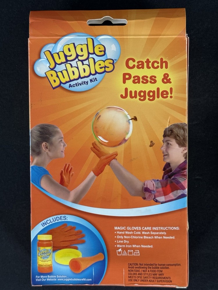 JUGGLE BUBBLES Activity Kit Catch w/ REFILL - KIDS BUBBLES SUMMER + REFILL *NEW