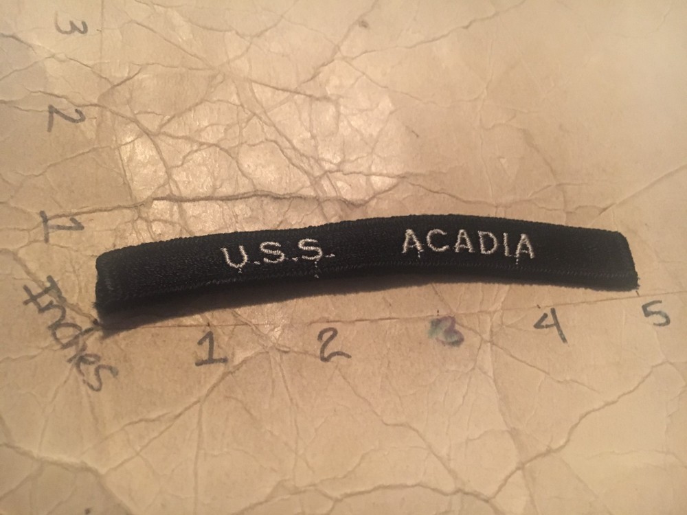 US NAVY SHOULDER STRIP TAB rocker Patch 10/12/25 USS Acadia