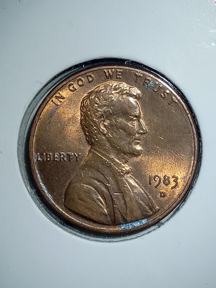 1983 Denver Lincoln Cent With Silver Fragment Error!!!