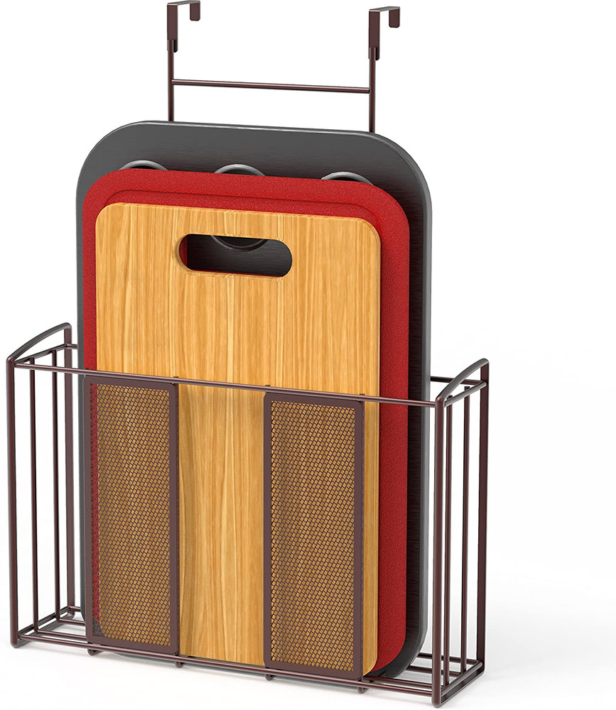 over Cabinet Door Organizer, Mesh Bronze