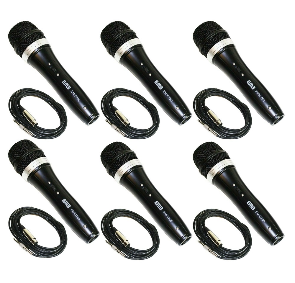 6x EMB Professional EMIC700 Dynamic Unidirectional Microphones