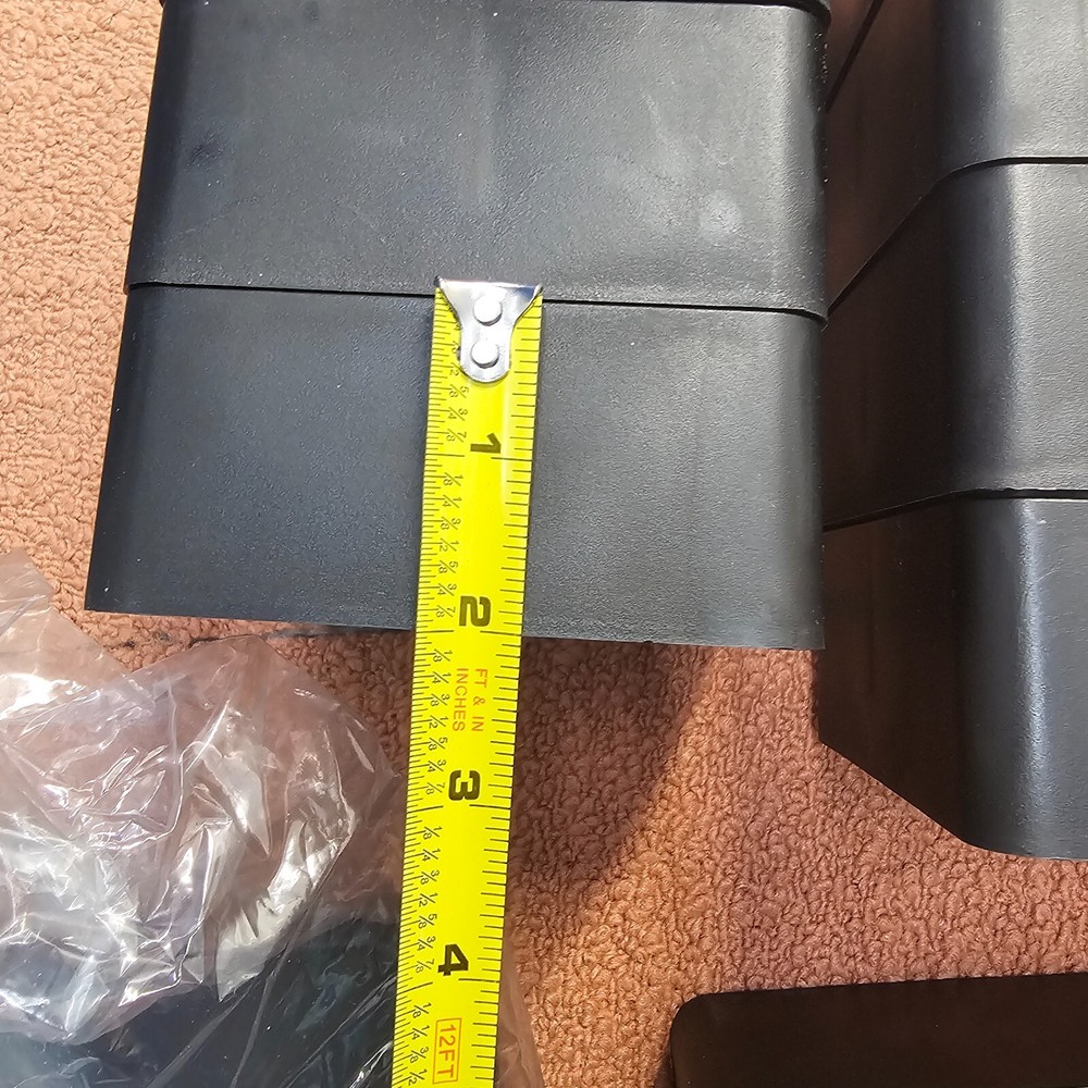 Furniture and Bed Risers - 2 Inch Stackable Square Black Utopia Bedding W1