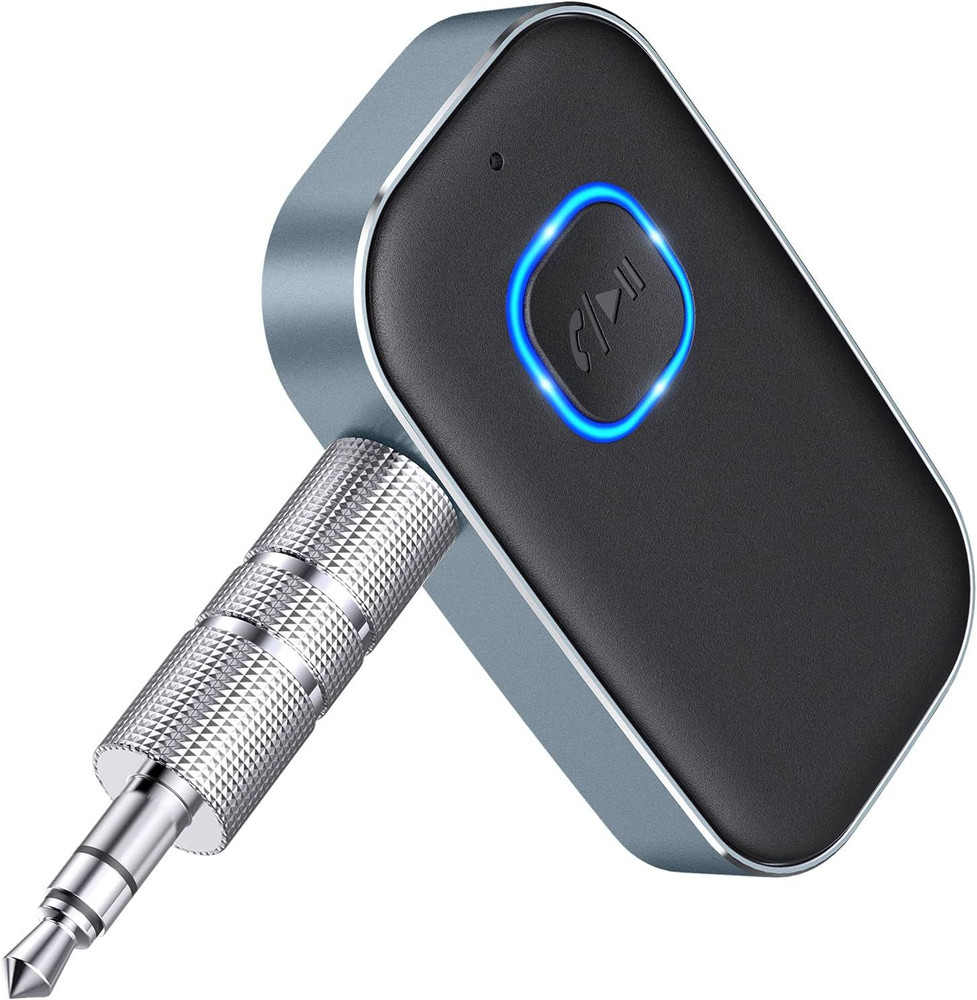 COMSOON Bluetooth AUX Adapter for Car, Noise Reduction Small, Black+Gray