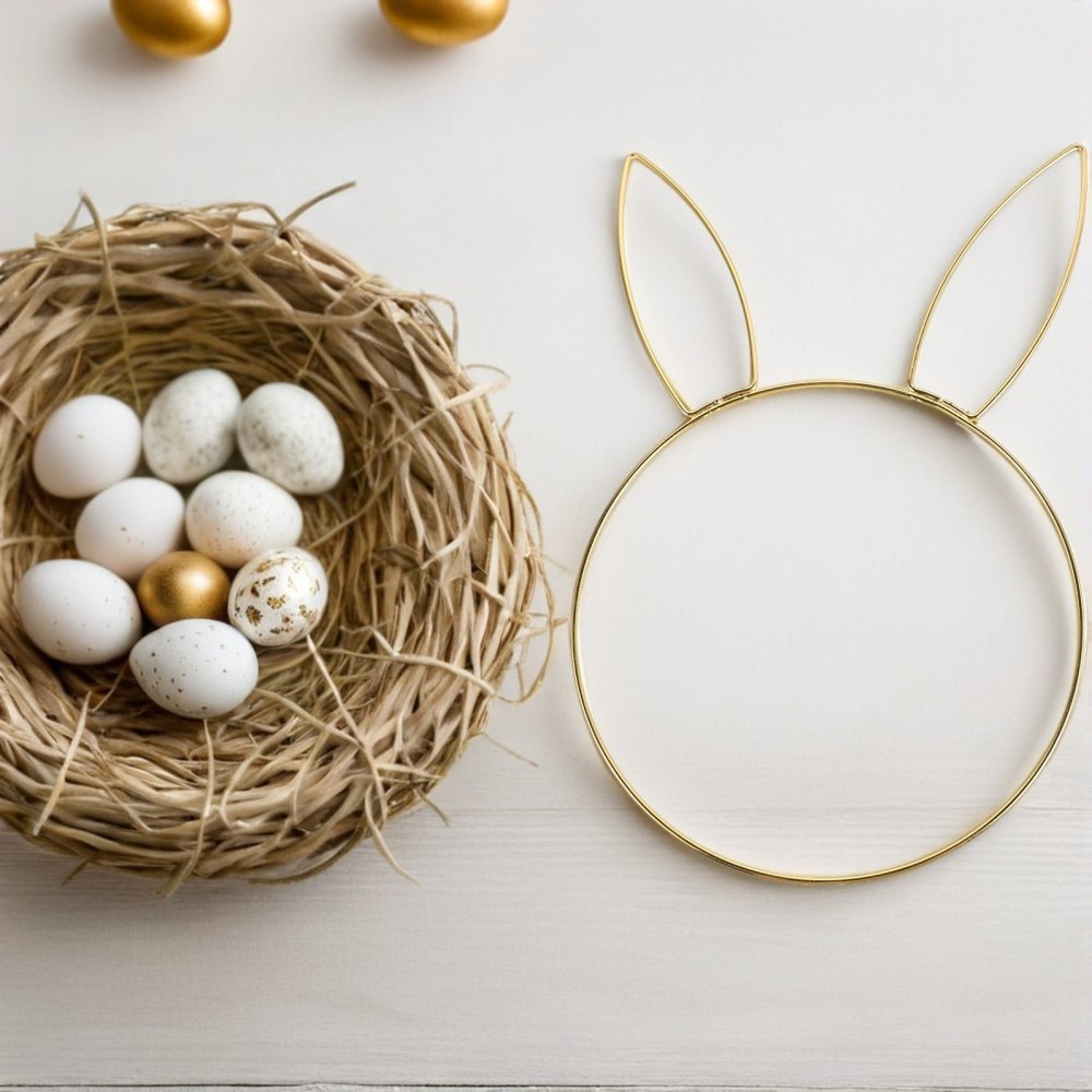4 Pcs Rabbit Head Garland Easter Decorations Wreath Bunny for Making