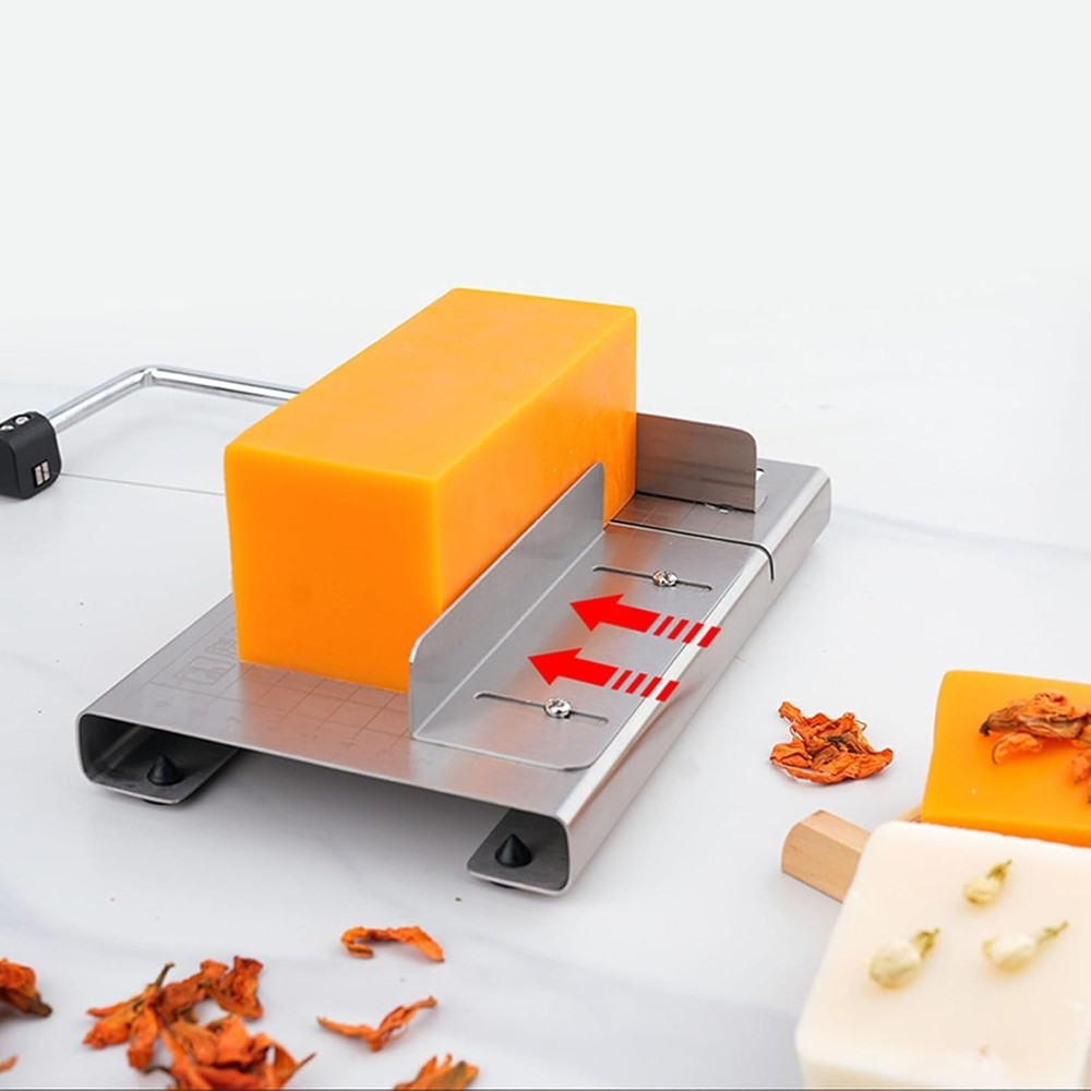 Handmade Soap Cutter with Adjustable Thickness and Scale for Precision Slicing
