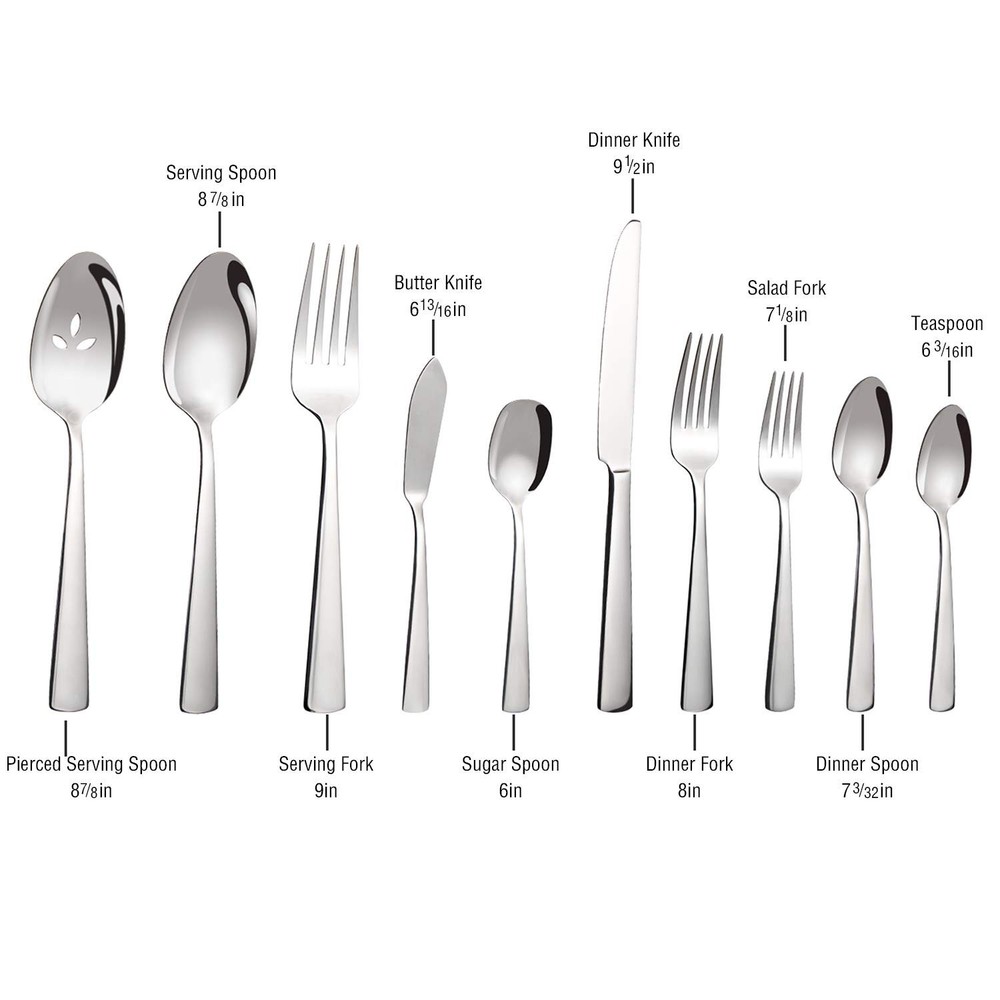 45-Piece Flatware Sets, Silverware Set for 8, Durable Stainless Steel Tablewa...