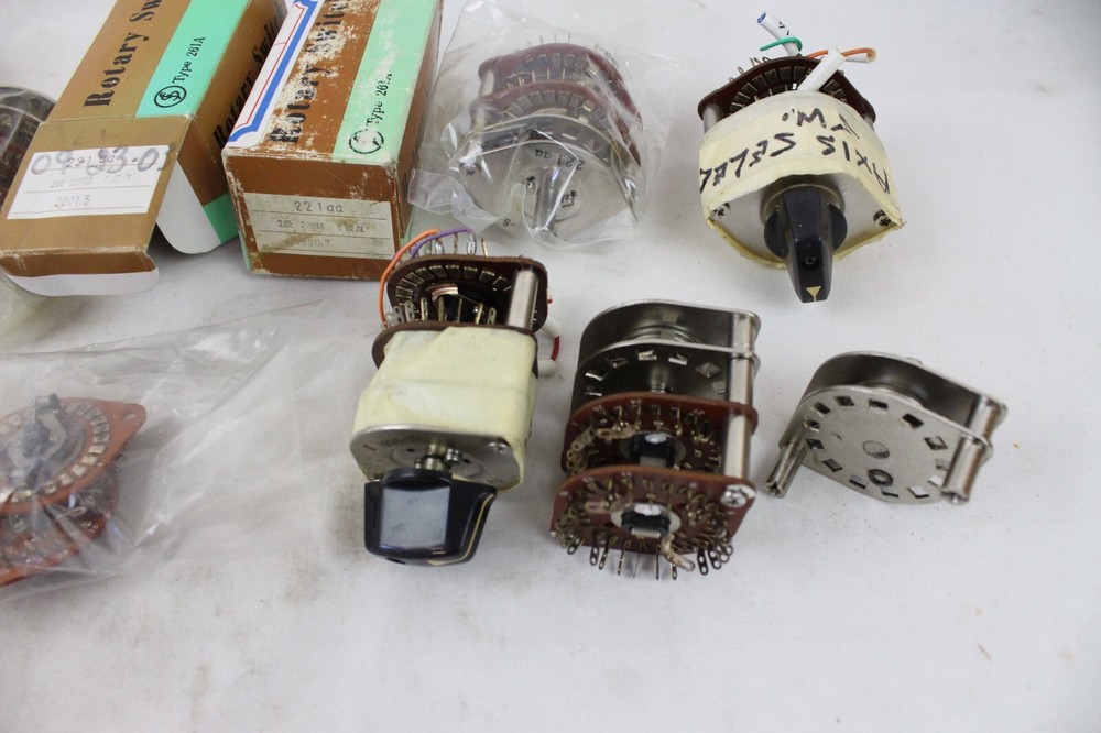 Vintage Rotary Switch Wafer Electronics Lot 3 4 5 Deck Selector Phenolic