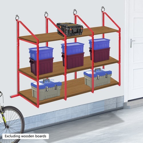 Heavy Duty 4 Pack of 3 Tier Shipping Container Shelf Brackets Container Shelves