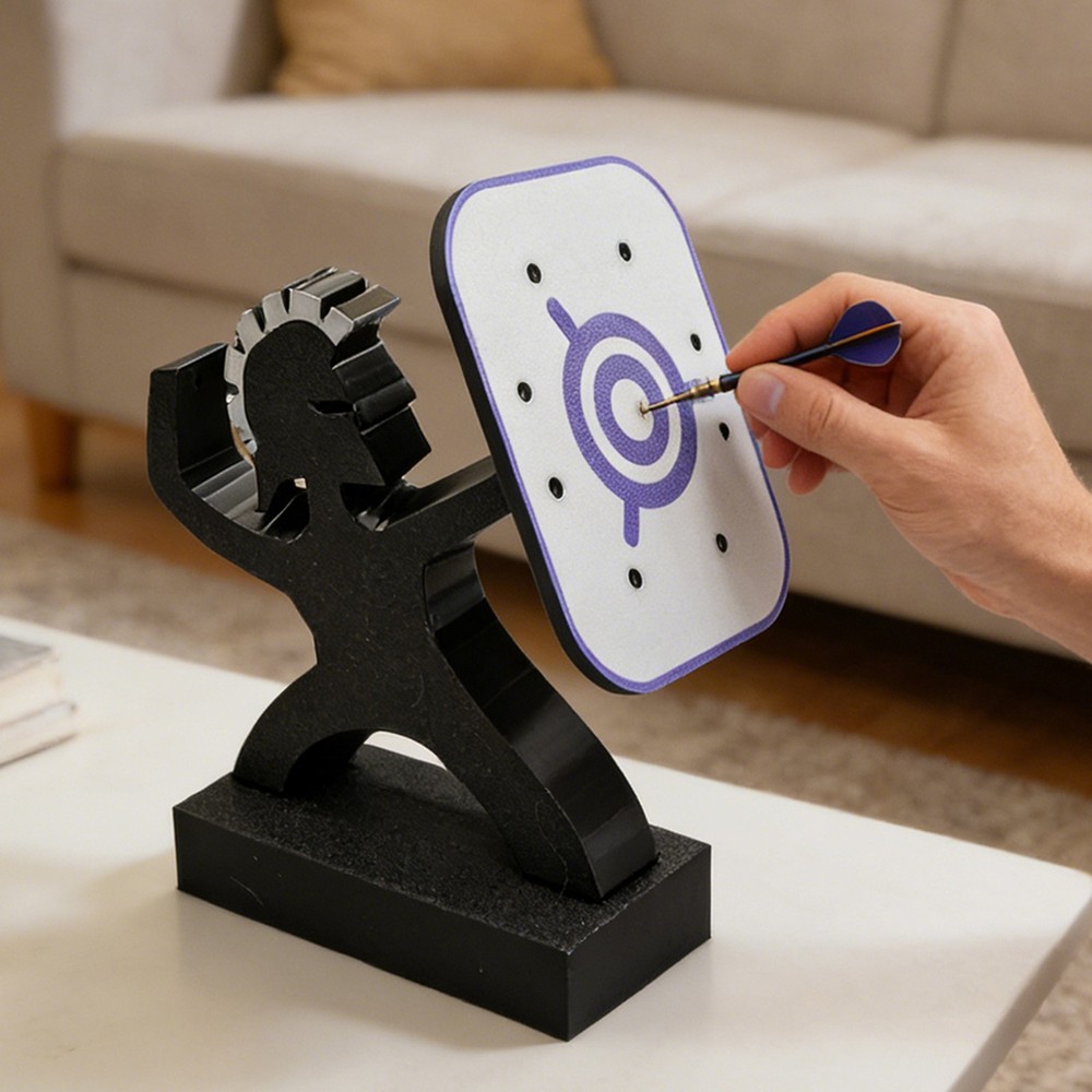 `The Spartan Dartboard Holder Tabletop Darts Storage Display Home Decor