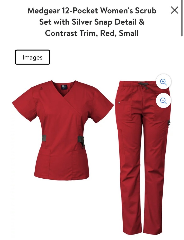 womens scrub set size small