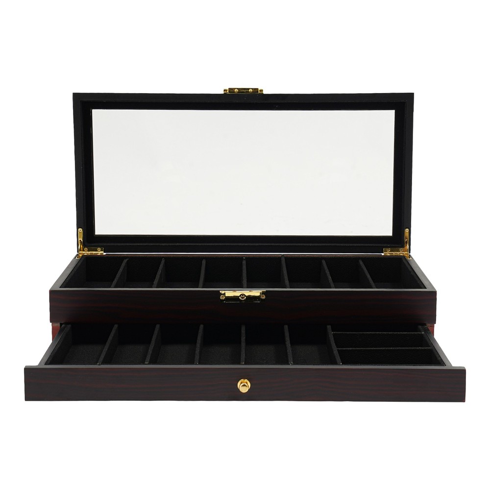 2Tier Knife Display Case Organizer,Knife Display Case,Knife Storage Box Lockable