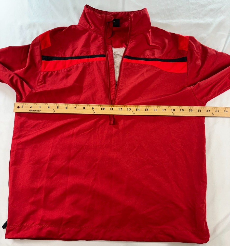 Nike Golf Windbreaker Jacket Men’s Size Small Red 1/4 Zip Pullover