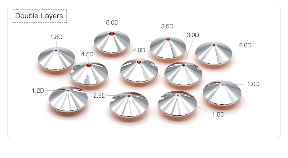 Original Laser Nozzle Single Double Layer D32mm Chrome Plated New for Raytools