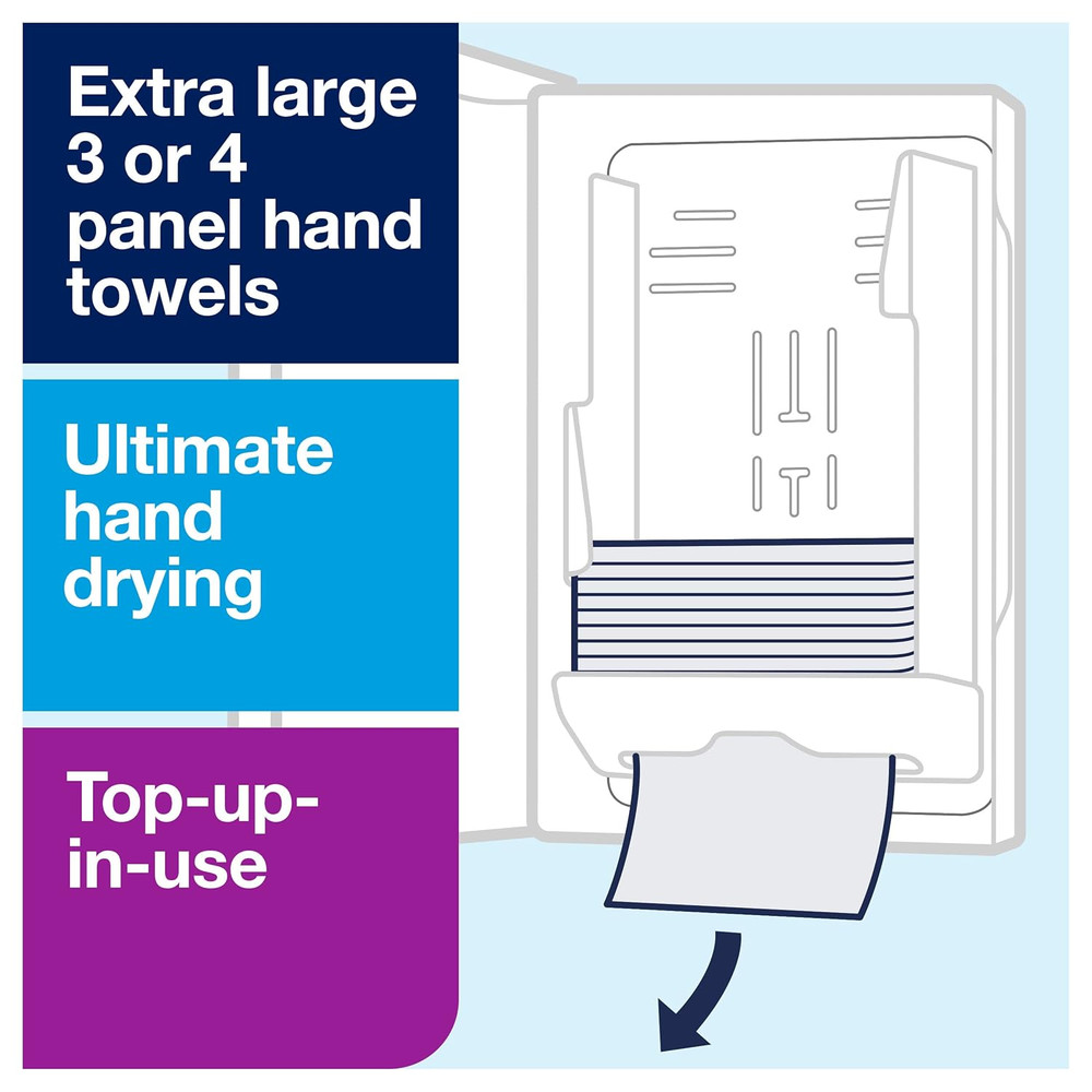 Xpress Multifold Hand Towel Dispenser Black H2, One-At-A-Time Dispensing, Elevat