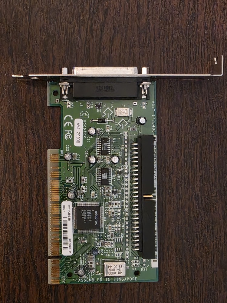 Adaptec AVA-2903B 50-Pin SCSI Controller Card Adapter