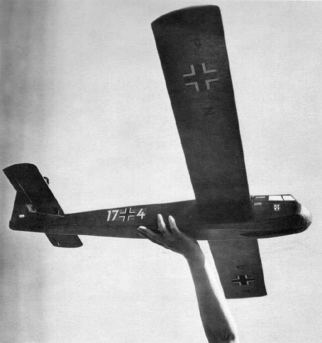 Blohm und Voss BV 40 Glider 50" Wing RC Model Airplane Printed Plan Templates