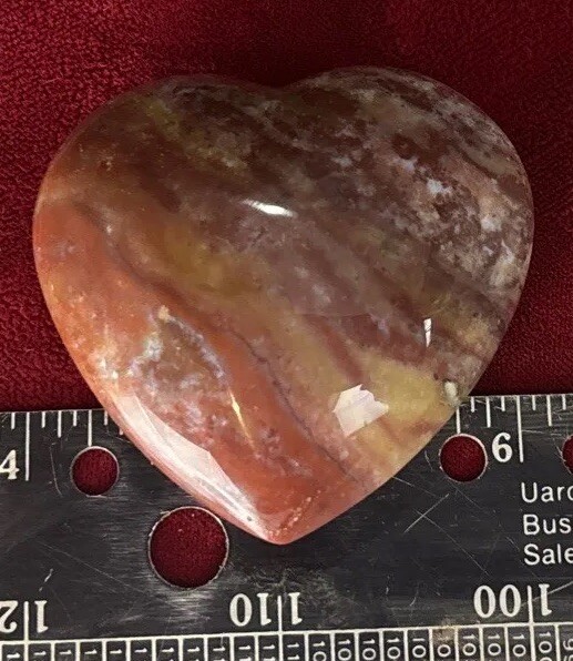 2 inch petrified wood heart