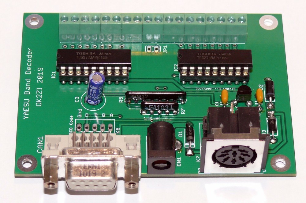 Automatic 16-outputs band decoder (YAESU,Microham MK2R, Elecraft K3) bare PCB