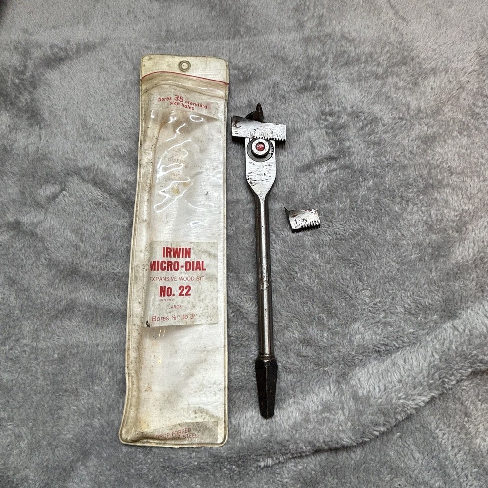Vintage NOS Irwin Micro-Dial Expansive Wood Bit #22 A