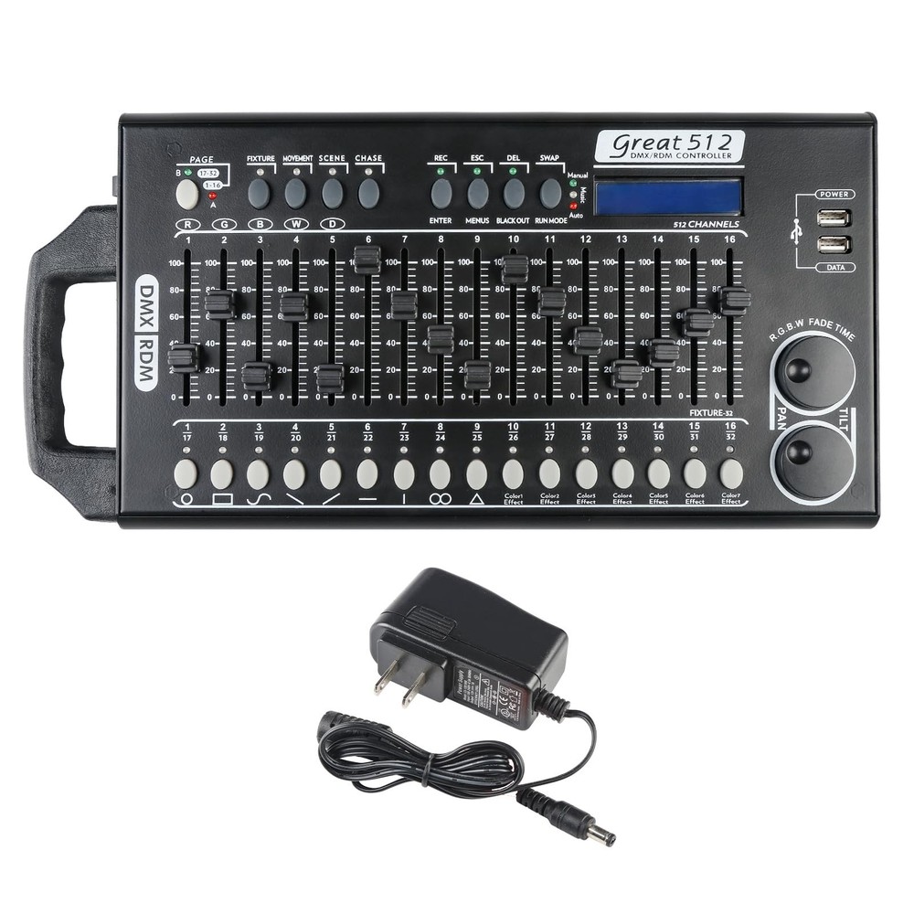 512Channel DMX Stage Light Controller with Builtin Programs and RDM Function