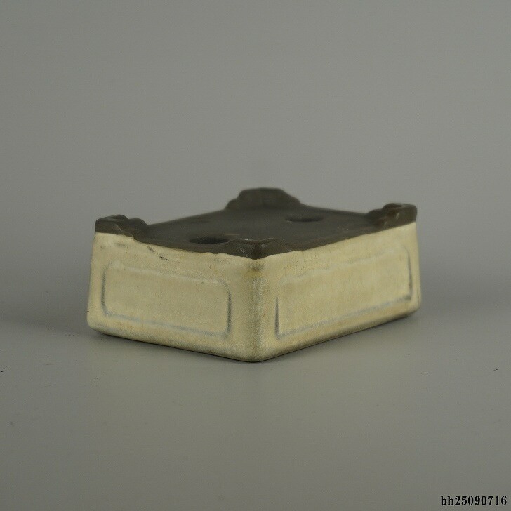 Used Toen Small Bonsai Pot 10.5cm Rectangular Glazed Japanese