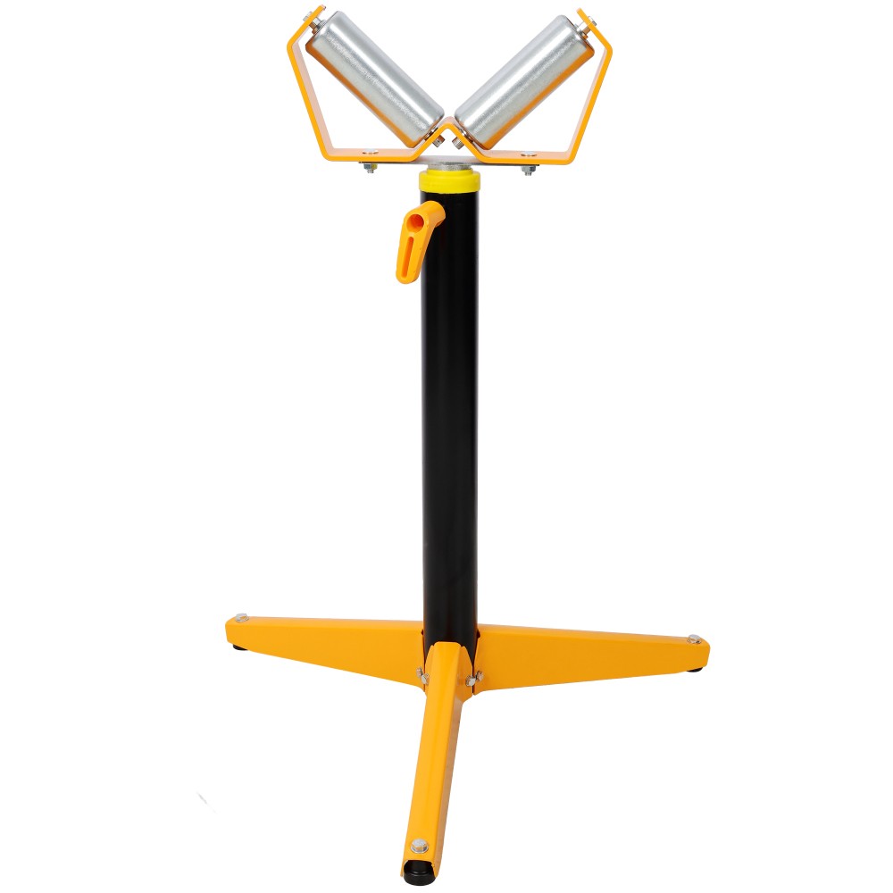 Adjustable V-Shape Roller Stand for Woodworking & Construction