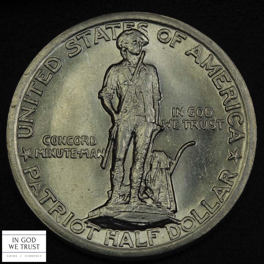 1925 Lexington Concord Commemorative Silver Half Dollar 50C (MS BU)